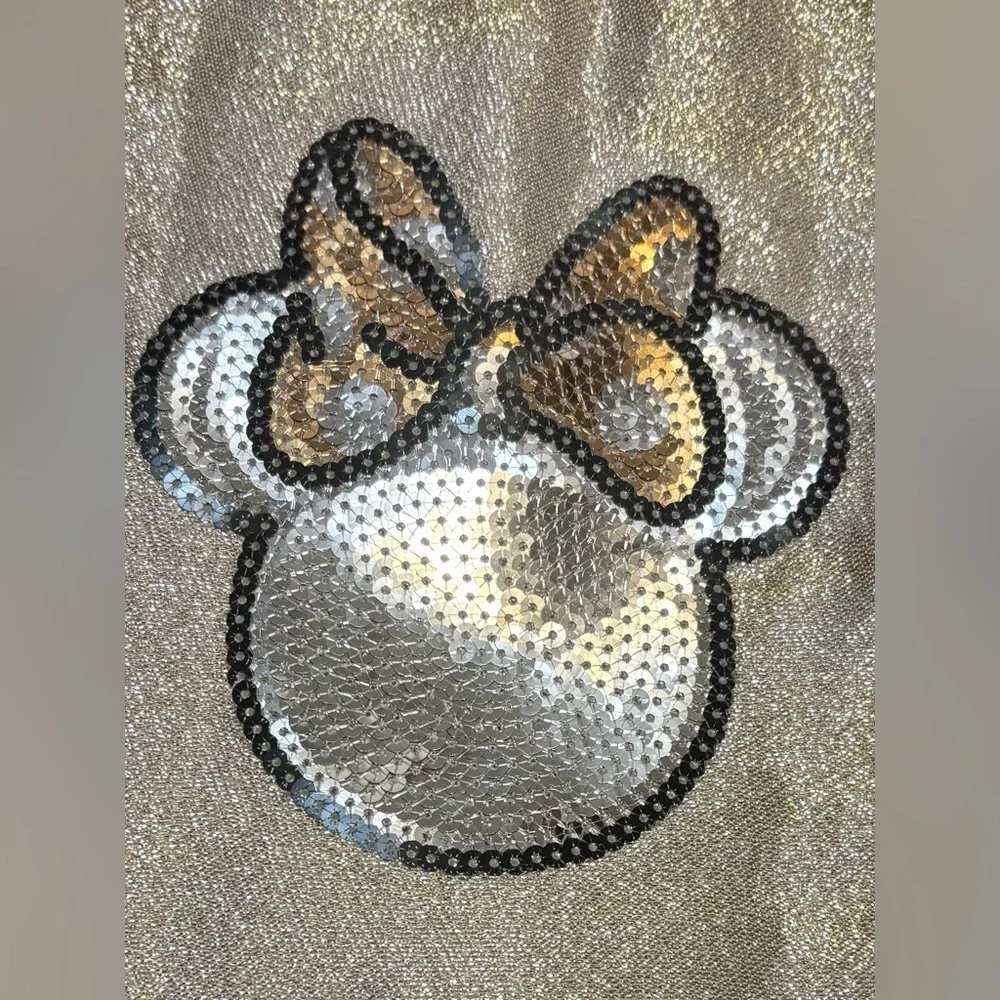 Disney Baby Minnie Mouse gold holiday dress with Headband NWT
